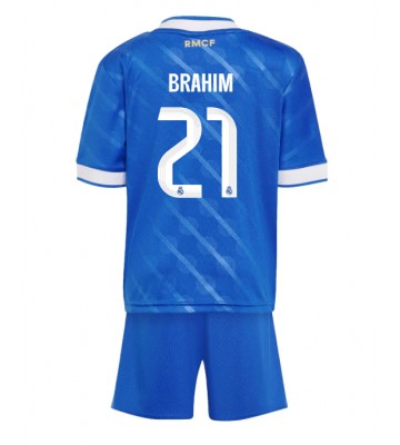 Real Madrid Brahim Diaz #21 Tredjetrøje Børn 2025-26 Kortærmet (+ Korte bukser)